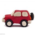 Photo of car made of modelling clay