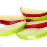Photo of red and green apple slices