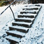 Photo of snow-covered steps