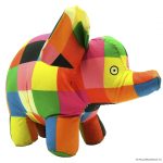 Photo of multi-coloured elephant cuddly toy