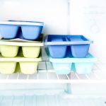 Photo of ice cube trays in freezer