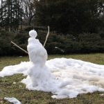 Photo of melting snowman