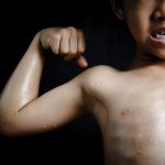Photo of child with sweat