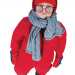 Photo of child in outdoor winter clothes