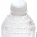 Close-up photo of top of plastic water bottle