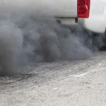 Photo of car with exhaust fume